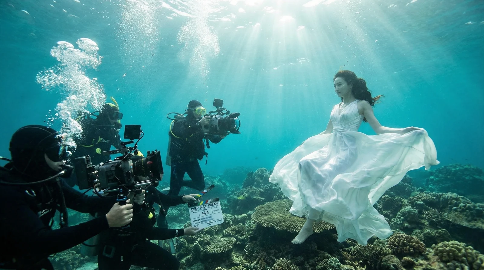 黄色仓库萝莉岛栏目水下拍摄现场花絮