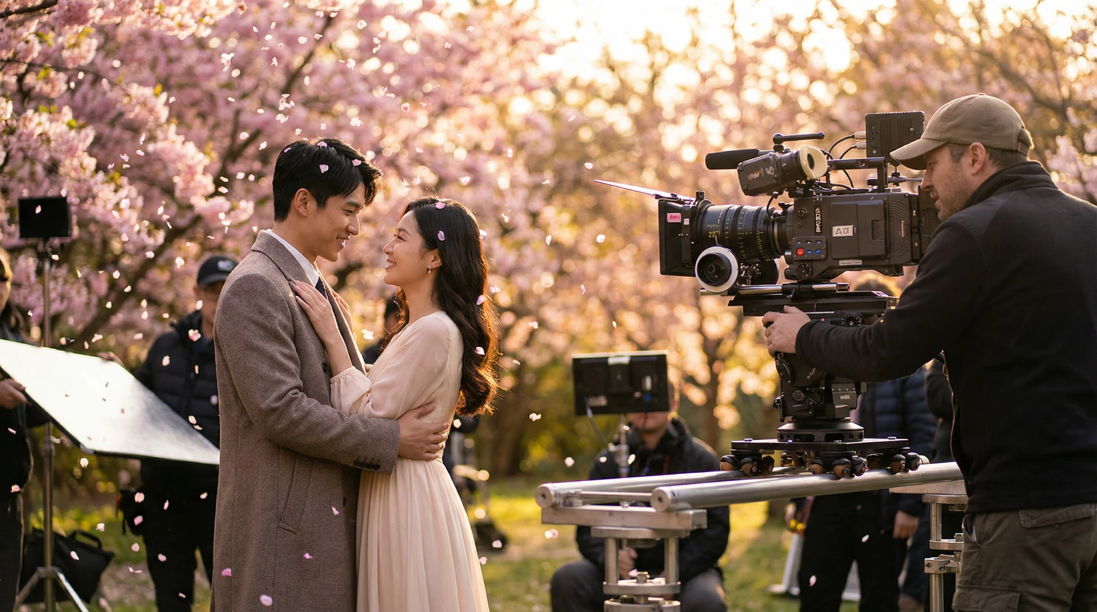 黄色仓库萝莉岛栏目樱花园浪漫场景拍摄花絮